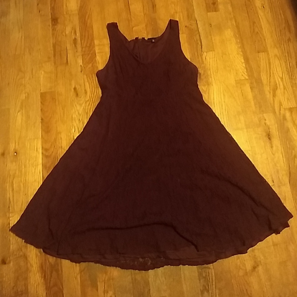 Purple Lace Skater Dress